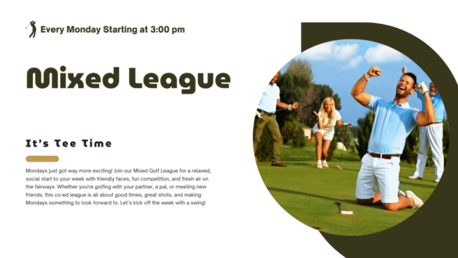 Mixed leagues at Hunter's Creek Golf Club